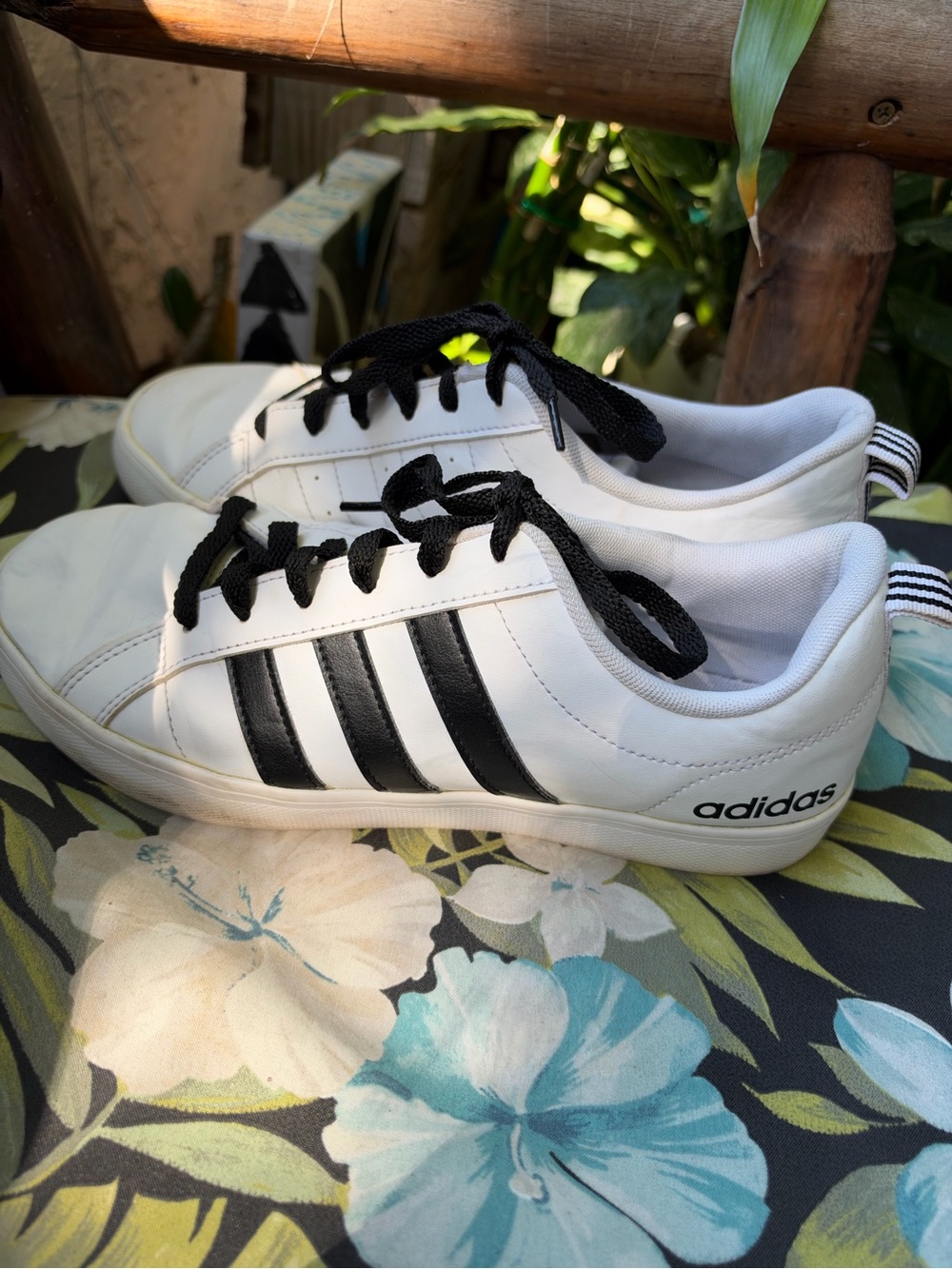 adidas White and Black Low-Top Sneakers